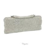 Wedding Evening Bag, Crystal and Lace Bride Handbag - B038 image