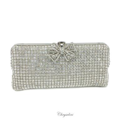 Chrysalini Wedding Evening Bag, Crystal and Lace Bride Handbag - B039 B039 Image 1