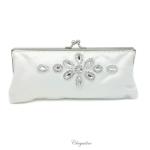 Wedding Evening Bag, Crystal and Lace Bride Handbag - B2005 image