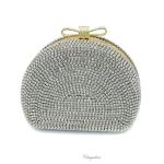 Wedding Evening Bag, Crystal and Lace Bride Handbag - BWL0851 image