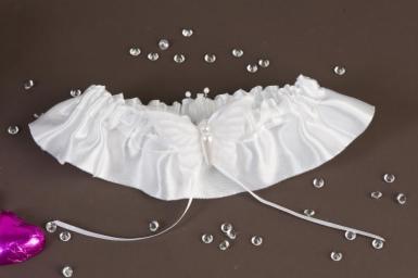 Wedding  White Butterfly Garter Image 1