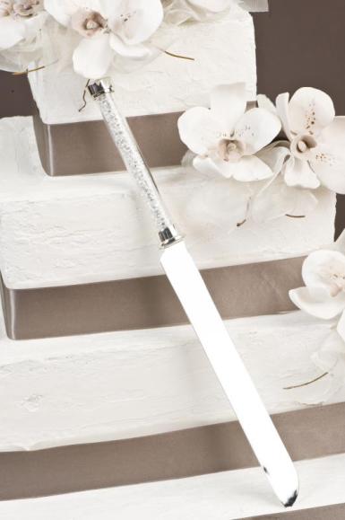 Wedding  Crystal Stem Cake Knife Image 1