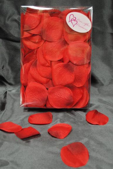 Wedding  Silk Rose Petals 300pc - realistic or heart shaped Image 1