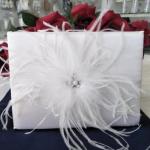 Feather Guest Book with Rhinestones image
