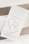 Cake Bags - Double Hearts - Gold or Silver x 25 image