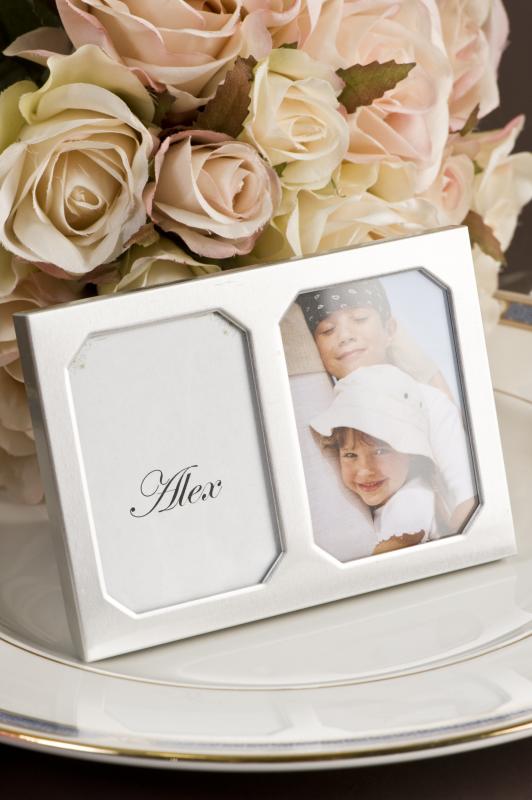 Wedding Double Silver Photo Frame Wedding Wish