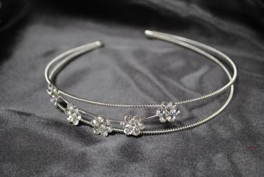 Wedding  Daisy Flowergirl Double Headband Image 1