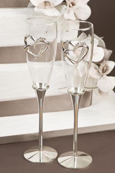 Wedding  Sweetheart Deluxe Toasting Glasses Image 1