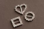 Diamante Buckle Slider - Squares or Hearts or Circles x 5 pack image
