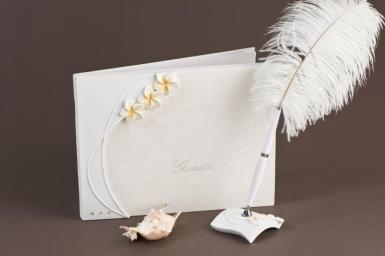 Wedding  Frangipani Quill Pen Image 1