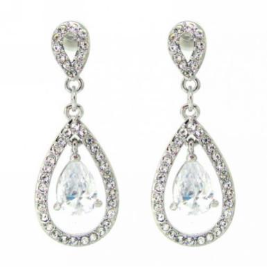 Chrysalini Crystal Teardrop Earrings FZE-9807 Image 1