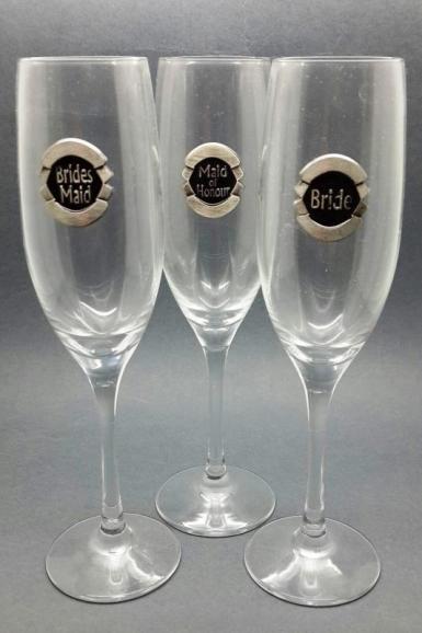 Wedding  Bridal Party Champagne Flutes Image 1