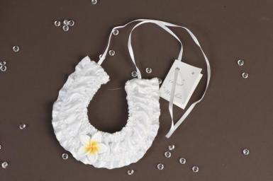 Wedding  Frangipani Horseshoe Good Luck Charm Image 1