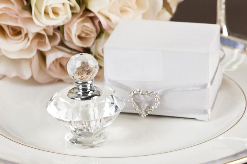 Wedding Crystal Perfume Bottle (Round) Wedding Wish
