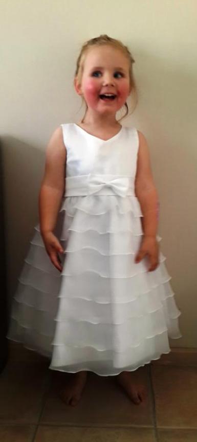 Wedding  Ruffle Skirt Flower Girl Dress Image 1