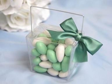 Wedding  Clear Mini Noodle Boxes with Handle Image 1