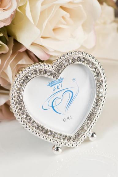 Wedding  Heart Shape Frame with Diamantes Image 1