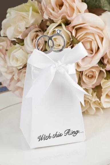 Wedding  With This Ring Bomboniere Box x 5 Image 1