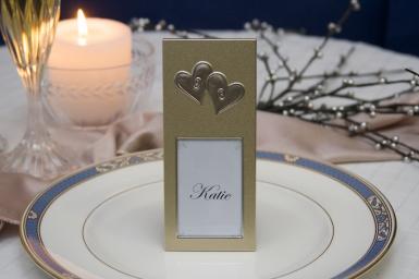 Wedding  Gold Hearts Photo Frame Image 1