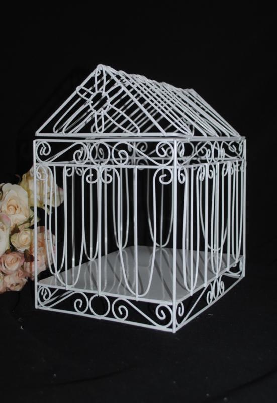 Wedding House Shaped Bird Cage Card Keeper