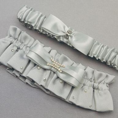 Wedding  Platinum By Design Two Piece Garter Set Image 1