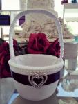 Flower Basket - Black and White with Diamante Heart image