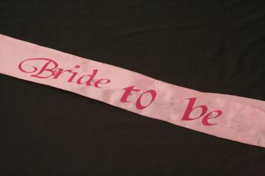 Wedding  Bride to Be Flashing Red Sash Image 1