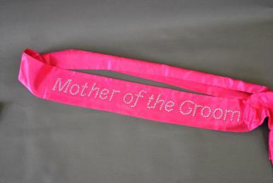Wedding  Sash - Mother of the Groom with Bling Image 1