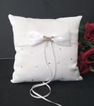Ring Cushion - Duchess Satin Ring Pillow in White image
