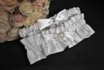 Duchess Satin Two Piece Garter in White image