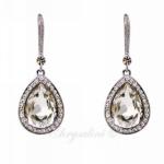 Crystal Large Tear Drop Earrings image