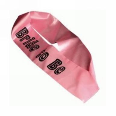 Wedding  Sash - Pink Satin Bride to Be Image 1