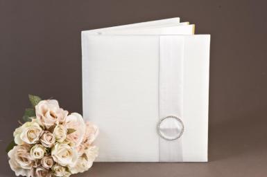 Wedding  Diamante Circle of Love Deluxe Photo Album Image 1