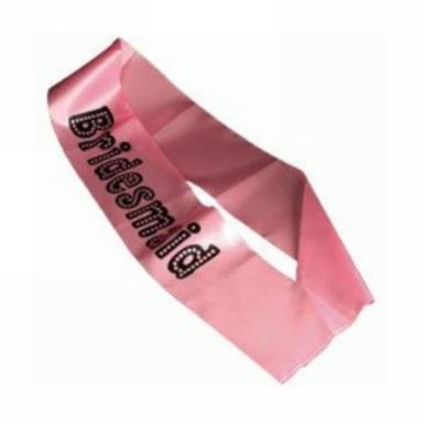 Wedding  Sash - Pink Satin Bridesmaid Image 1