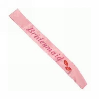 Wedding  Sash - Bridesmaid Flashing Pink Image 1