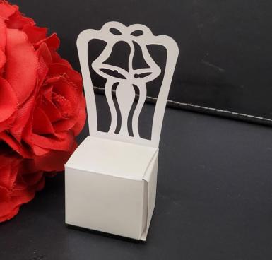 Wedding  White Chair Bomboniere Boxes x6 Image 1