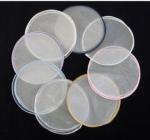 Organza Circles with Ivory Satin Ribbon Edge x 10 image