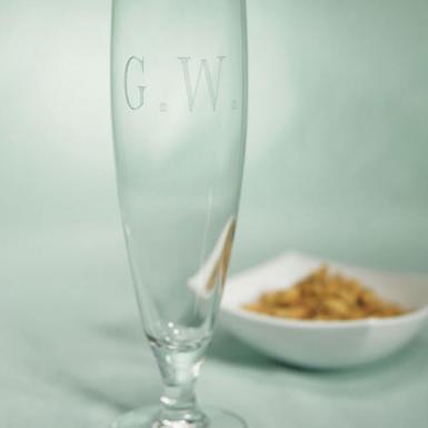 Wedding  Footed Pilsner Glass Image 1