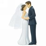 Classic Bride and Groom Cake Topper - Veil image