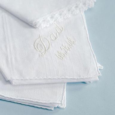 Wedding  Gentleman's Plain Handkerchief Image 1