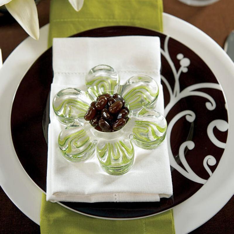 Wedding Glass Flower Holders Pink Highlights x 2 pack Wedding Wish