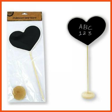 Wedding  Chalkboard Heart Table Number Stand Image 1