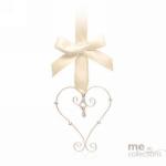 Deluxe Rose Gold Heart Charm with Diamantes image