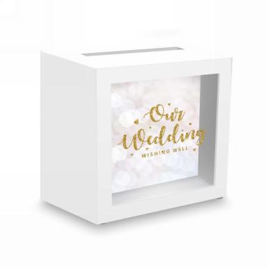 Wedding  Our Wedding Gold Glitter Wishing Well Image 1