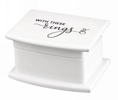 Wedding  With These Ring I Thee Wed - Timber Ring Box Image 1