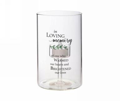 Wedding  In Loving Memory Glass Memorial Tealight Candle Image 1