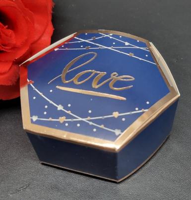Wedding  Navy Boxes with Rose Gold Foil x 8 Image 1