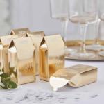 White biodegradable Confetti in Gold Box image