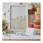 Boho Drop Box Wooden Guest Book Frame with Hearts image