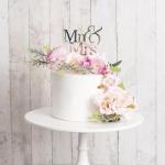 Mr and Mrs Mirror Cake Topper - Medium image